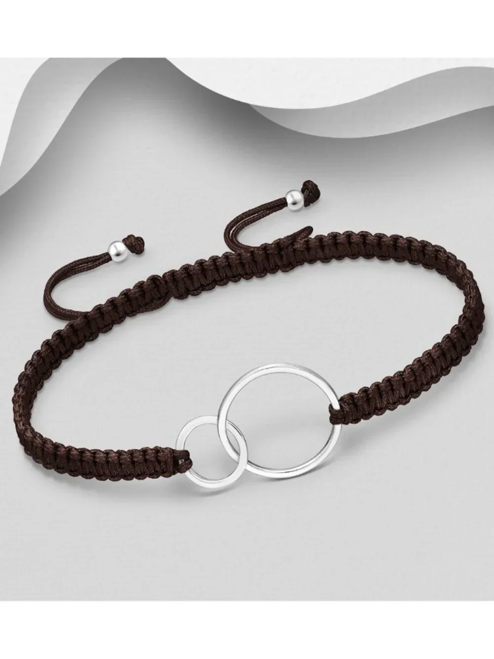 925 Sterling Silver Links with Adjustable Thread Bracelet